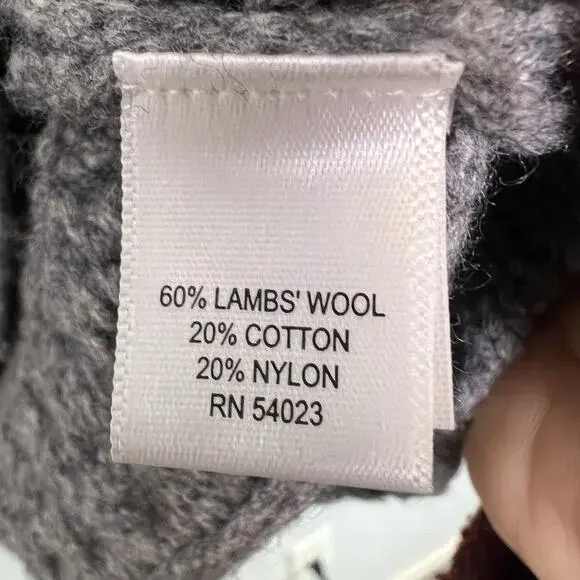 Banana Republic Women Turtleneck Sleeveless Sweater Lambswool Cotton Sz XL Gray - Picture 9 of 12